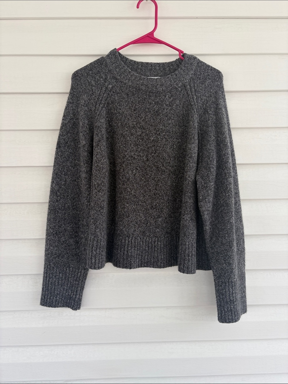 Old Navy SoSoft Knit Sweater Minimalist Cozy Gray Pullover Slouchy Soft Girl